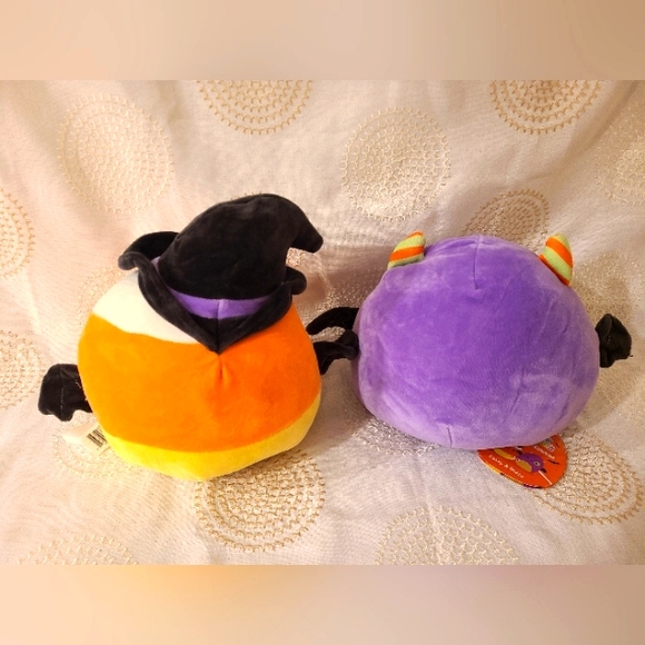 Casey Candy Corn Witch Bat & Blaze Monster Bat KellyToy Flipamallow Squishmallow - Picture 2 of 6